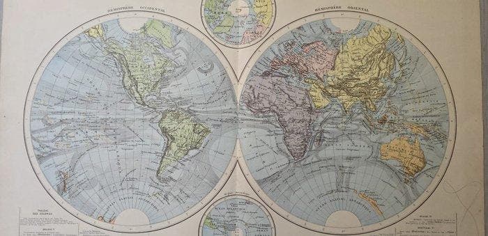 Frankrijk - Wereldkoloniën; Belin - Paris - Mappemonde, Livres, Atlas & Cartes géographiques