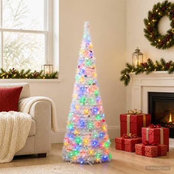vidaXL Pop-up kerstboom met led 120 cm 50 LEDs PVC en PET, Verzenden, Nieuw