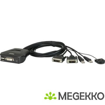 ATEN mini KVM switch 2-port USB CS22D DVI, Verzenden, Nieuw