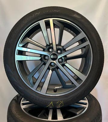 Audi Q5 SQ5 | 20 inch S-Line Velgen + Zomerbanden, Auto-onderdelen, Gebruikt, 255 mm, Verzenden, Banden en Velgen