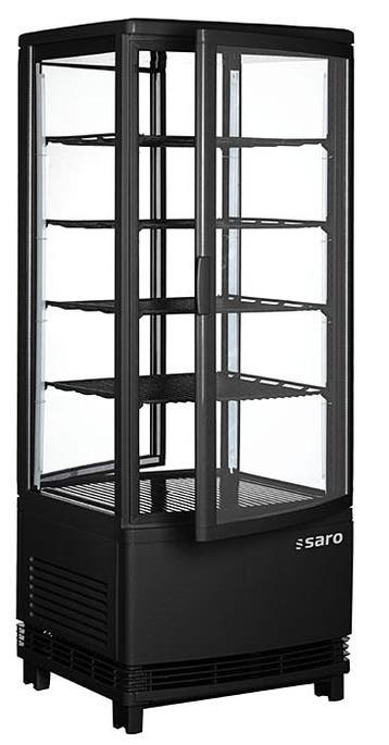 SARO Koelvitrine - SC 100 DT zwart, Verzenden