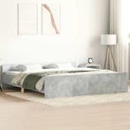 vidaXL Bedframe met hoofd- en voeteneinde betongrijs 160x200, Verzenden