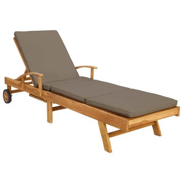 Teak Ligbed | Tweede kansje | OP = OP (ligstoel), Verzenden, Gebruikt, Teakhout, Verrijdbaar