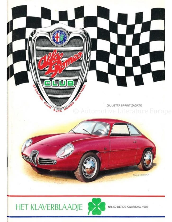 1992 ALFA ROMEO CLUB HET KLAVERBLAADJE 59 NEDERLANDS, Livres, Autos | Brochures & Magazines