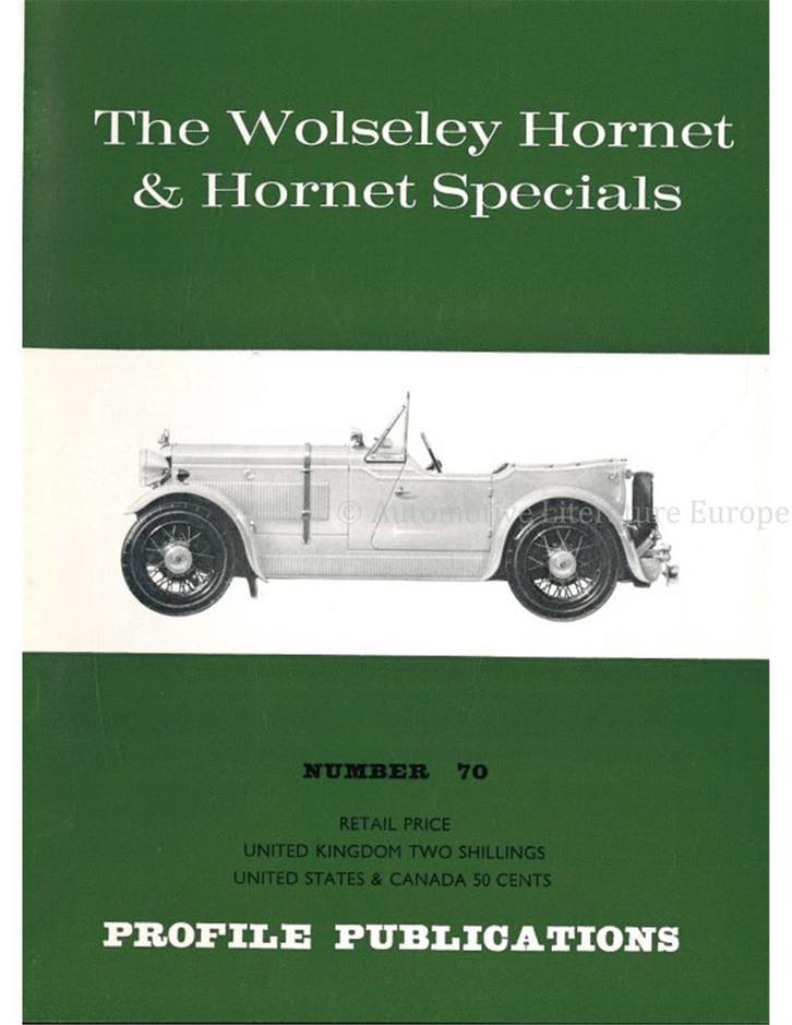 THE WOLSELEY HORNET & HORNET SPECIALS (PROFILE, Boeken, Auto's | Boeken