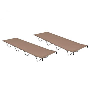 vidaXL Campingbedden 2 st 180x60x19 cm oxford stof en staal, Verzenden, Nieuw