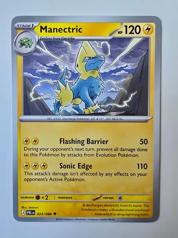 MANECTRIC (PITCH BLACK 024/084) (TRADING CARD), Gebruikt