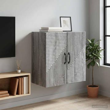 vidaXL Wandkast Grijs Sonoma 59 x 31 x 60 cm Bewerkt hout, Verzenden, Nieuw