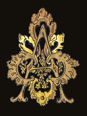 VERSACE ALFABET - Letter A (Nero/Oro) / Vloertegel en, Ophalen of Verzenden
