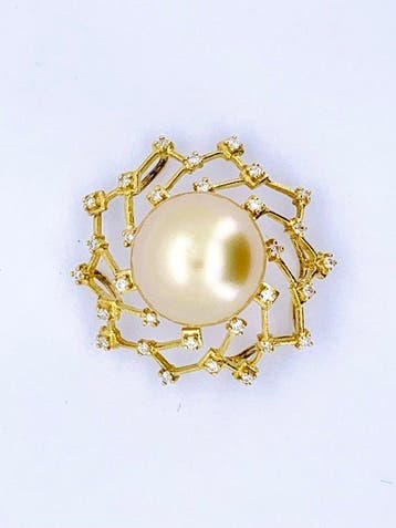 Sans prix de réserve - Pendentif - 18 carats Or jaune Perle