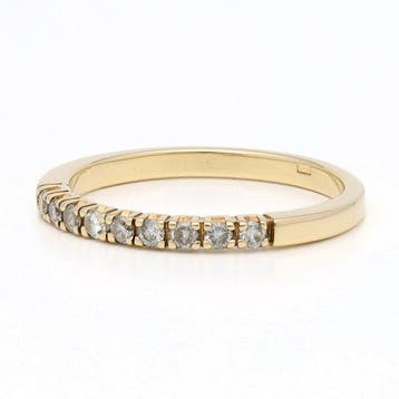 Ring - 14 karaat Geel goud Diamant (Natuurlijk)
