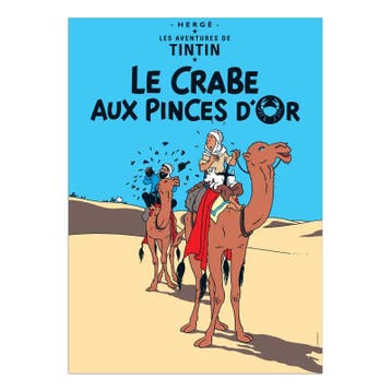 Kuifje De Krab met de Gulden Scharen Poster 50 x 70 cm, Ophalen of Verzenden, Nieuw