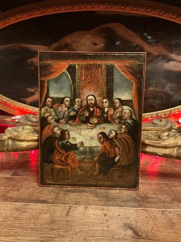 Scuola di Cuzco (XVII) - Ultima Cena, Antiek en Kunst