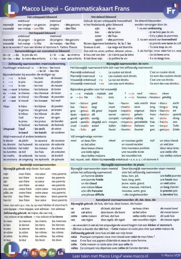Macco Lingui - Grammaticakaart Frans / Taalkaarten / 5, Boeken, Verzenden, Gelezen, P.P.A. Macco
