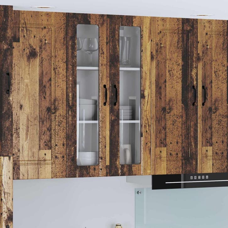 vidaXL Keukenkast aan de muur Lucca Oud hout 60 x 31 x 100, Huis en Inrichting, Kasten | Overige, Nieuw, Verzenden
