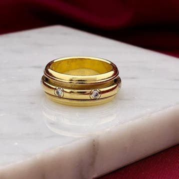 Piaget Possession Bangle damesring met diamanten; 0,21 ct., Gebruikt, Ophalen of Verzenden, 17 tot 18, Met edelsteen
