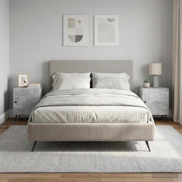 vidaXL Nachtkastje 2 st Betongrijs 43 x 34,5 x 50 cm Bewerkt, Verzenden, Nieuw