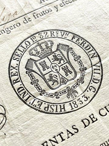 Manuscrito - Año 1833. Real Hacienda. Aduana del Reino y de, Nieuw