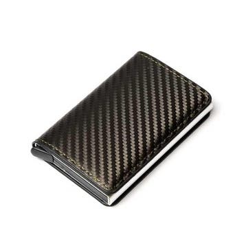 RFID Creditcard Houder Portemonnee - Vintage Leren Aluminium, Verzenden, Nieuw