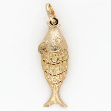 Hanger - 18 karaat Geel goud - Vis