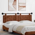 vidaXL Hangend hoofdbord Met LED-verlichting Bruin Antiek PU, Huis en Inrichting, Slaapkamer | Bedden, Verzenden, Nieuw