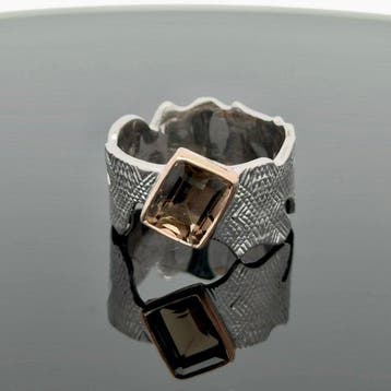 Argent - Bague - Champagne Quartz, Bijoux, Sacs & Beauté, Bagues