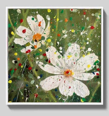 Dario Moschetta - White Sun – Original Acrylic Painting on