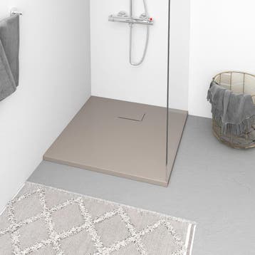 vidaXL Douchebak 80x80 cm SMC bruin, Verzenden, Nieuw