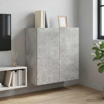 vidaXL Wandkast Betongrijs 59 x 31 x 60 cm Bewerkt hout, Huis en Inrichting, Verzenden, Nieuw