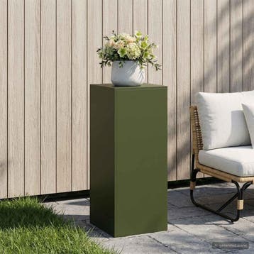 vidaXL Plantenstand Olijfgroen 40 x 40 x 100 cm weervast, Verzenden, Nieuw