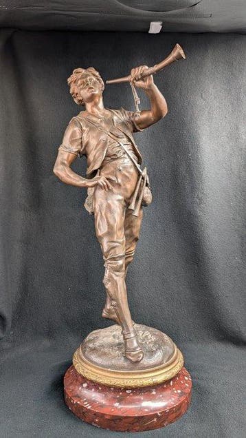 Emile Louis Picault (1833-1915) - sculptuur, Jager met