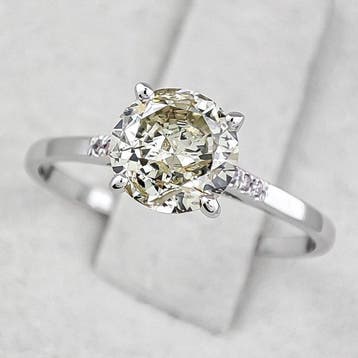 Zonder minimumprijs - Ring - 14 karaat Witgoud - 1.04ct. tw.