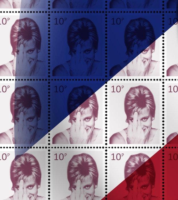 Kurotory - QE II on Maroon Diana Stamps (LF), Antiquités & Art, Art | Objets design