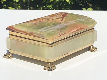 Sieradendoos - Onyx - Vintage sieradendoos