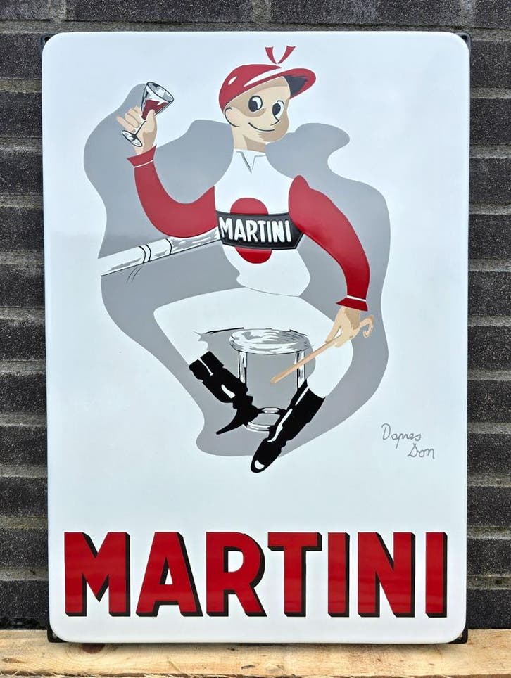 Martini Jockey emaille bord, Collections, Marques & Objets publicitaires, Envoi