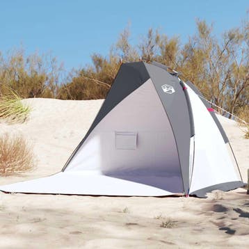 vidaXL Strandtent 268x223x125 cm 185T polyester grijs, Verzenden, Nieuw