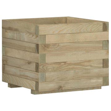 vidaXL Plantenbak verhoogd vierkant 50x50x40 cm hout, Verzenden, Nieuw