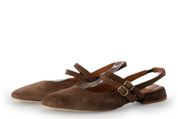 Manfield Slingbacks in maat 39 Bruin, Verzenden