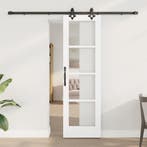 vidaXL Schuifdeur Wit 61 x 198,5 cm Massief grenenhout en, Verzenden, Nieuw