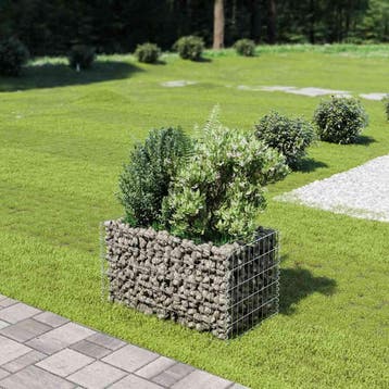 vidaXL Gabion plantenbak verhoogd 90x50x50 cm gegalvaniseerd, Verzenden