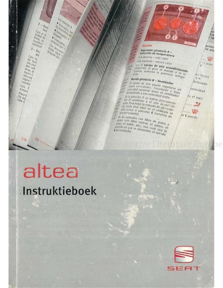 2004 SEAT ALTEA INSTRUCTIEBOEKJE NEDERLANDS, Auto diversen, Handleidingen en Instructieboekjes