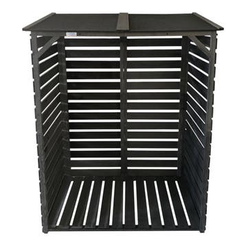 Lendo Online Brandhoutschuur 118x59x158 cm Grijs Vurenhout, Tuin en Terras, Brandhout, Verzenden