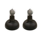 Hanglamp industria gunmetal white metaal industrieel, Ophalen of Verzenden