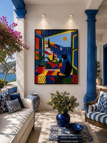 Adri Q 120 x 90 cm - El Gato Contemplando la Costa