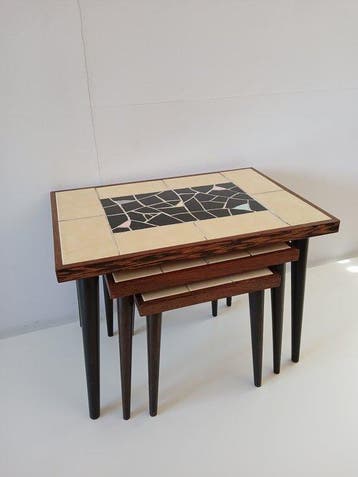 Set bijzettafels - Hout, Keramiek - Vintage-Jaren
