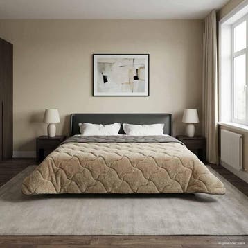 vidaXL Zomer Deken Lichtgrijs 240 x 260 cm Microvezel en, Verzenden