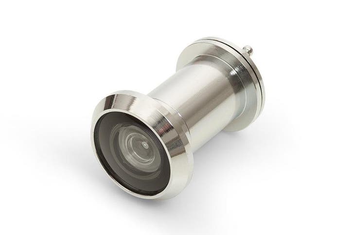 Deurspion Big Eye 200° messing verchroomd - Dulimex, Doe-het-zelf en Bouw, Hang- en Sluitwerk, Overige typen, Nieuw, Chroom, Ophalen of Verzenden