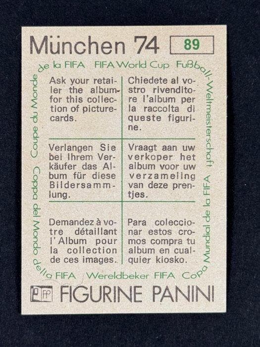 1974 Panini München 74 World Cup #89 Germany BRD - Franz, Verzamelen, Stickers