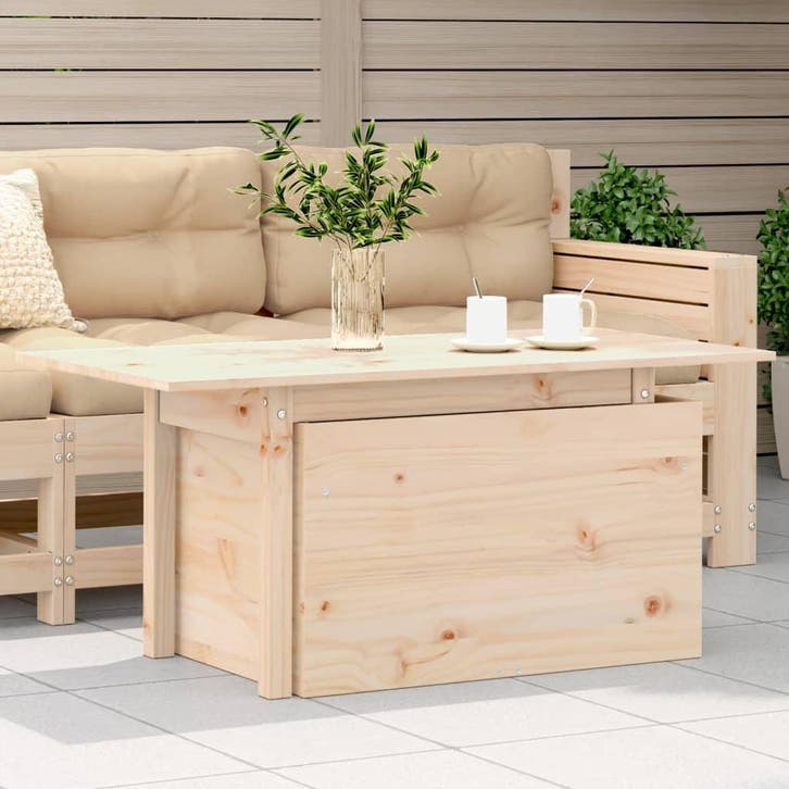 vidaXL Tuintafel 100x50x75 cm massief grenenhout, Tuin en Terras, Tuinsets en Loungesets, Nieuw, Verzenden