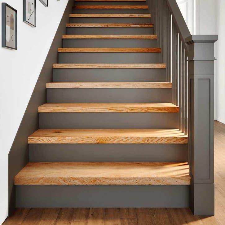 vidaXL Traptreden 4 st 100x30x2 cm massief eikenhout, Doe-het-zelf en Bouw, Ladders en Trappen, Nieuw, Verzenden